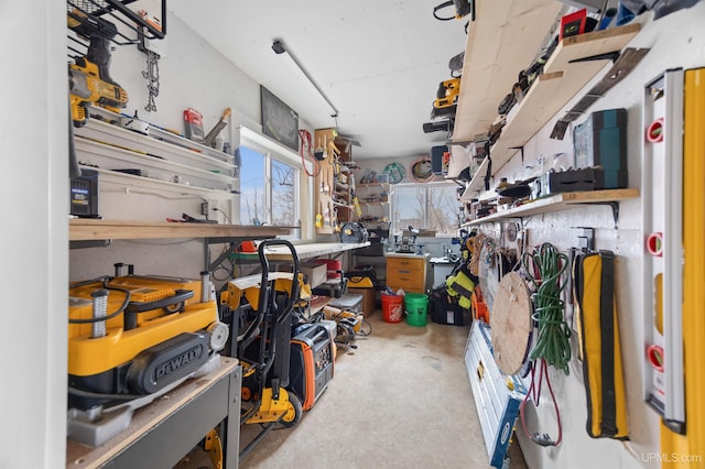 view of storage room