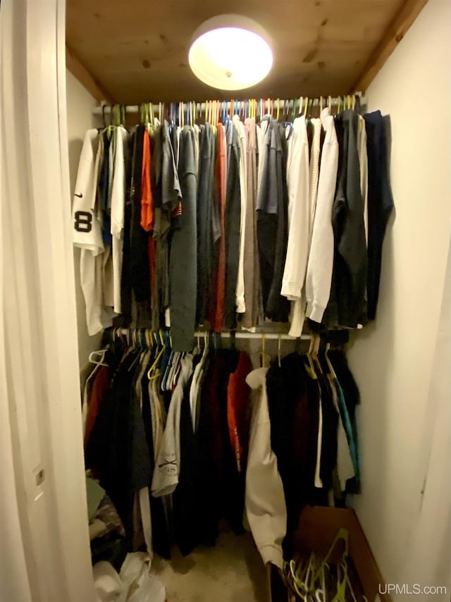 view of walk in closet