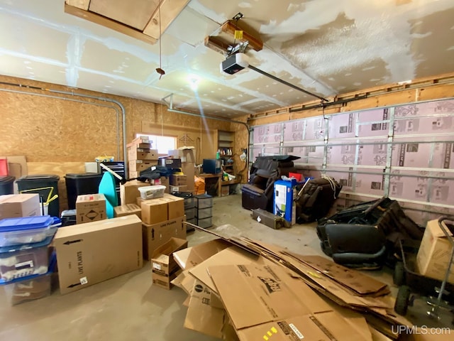 storage featuring a garage
