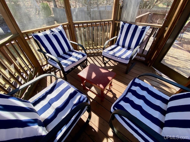 wooden deck with fence