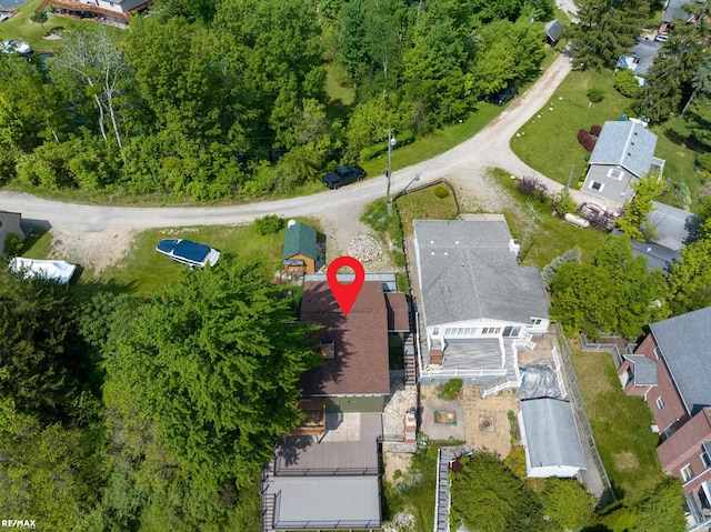 drone / aerial view featuring a residential view