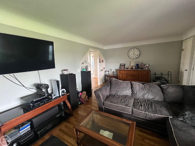 living room featuring wood finished floors