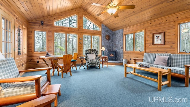 sunroom with plenty of natural light