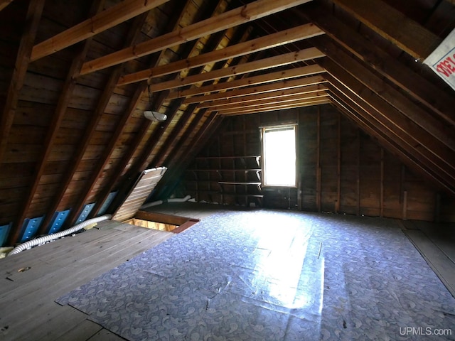 view of attic