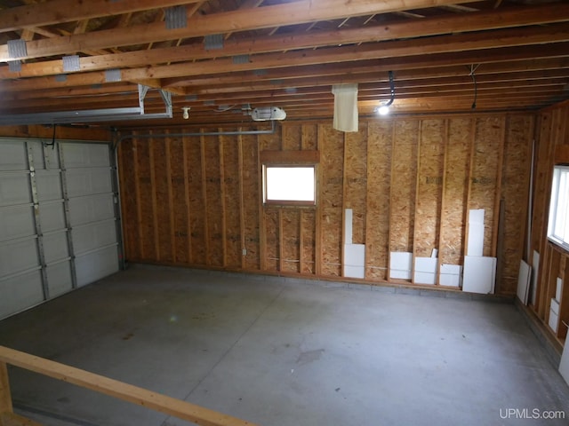 garage featuring a garage door opener