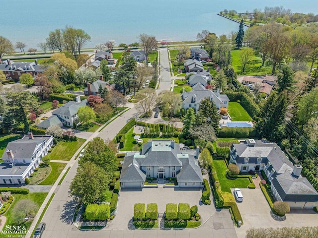 aerial view featuring a residential view