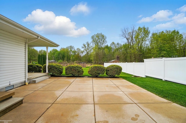 view of patio with fence