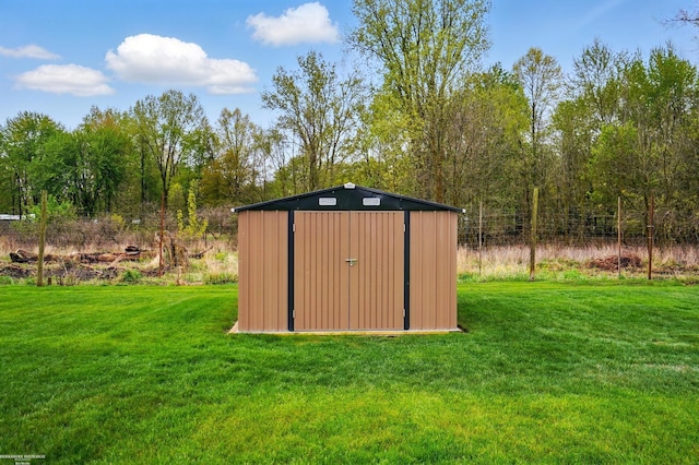 view of shed