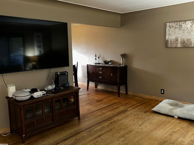 38331 Jonathan St, Clinton Township, MI 48036 - living room featuring wood finished floors and baseboards