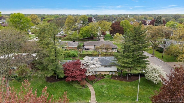 aerial view of property and surrounding area