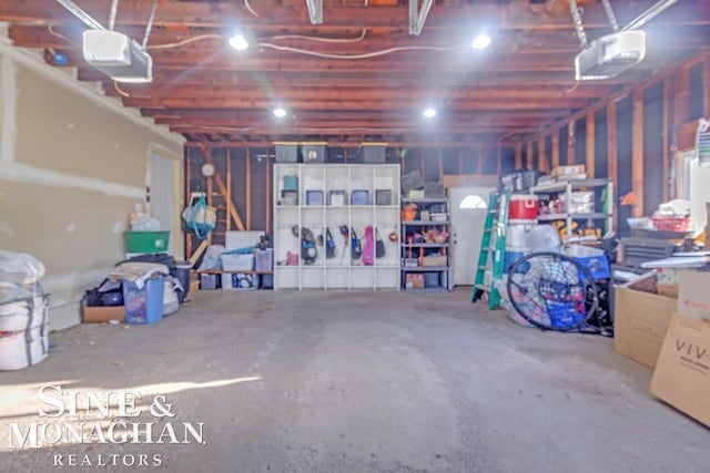 garage featuring a garage door opener
