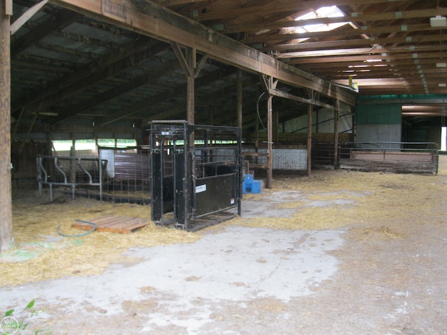 view of horse barn