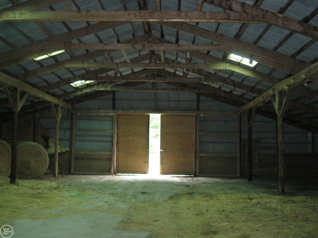 miscellaneous room featuring vaulted ceiling