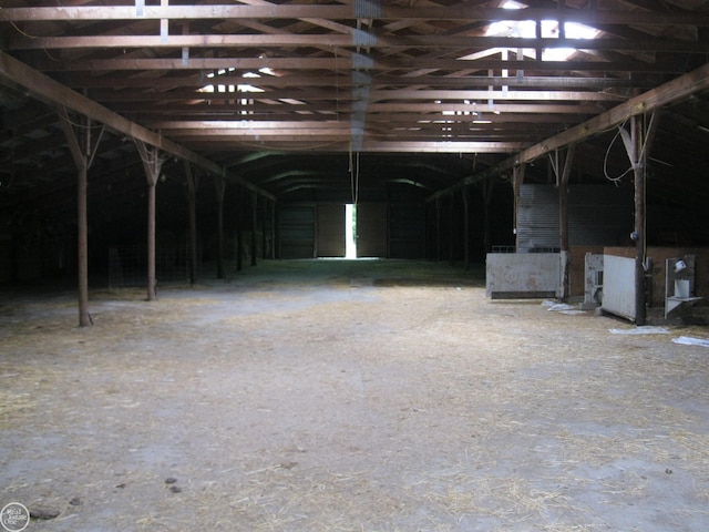 miscellaneous room featuring vaulted ceiling