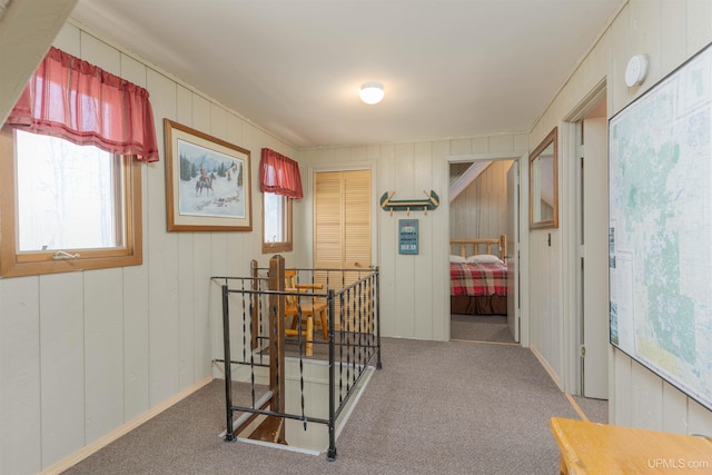 112 Little Deer Rd, Iron River, MI 49935 - corridor featuring an upstairs landing and carpet flooring