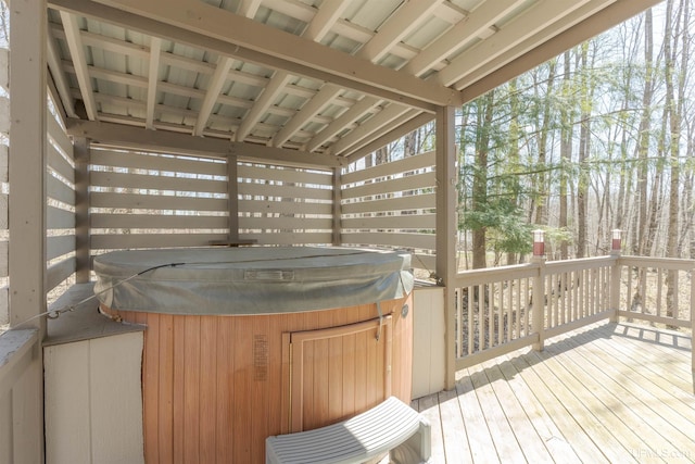 112 Little Deer Rd, Iron River, MI 49935 - deck with a hot tub