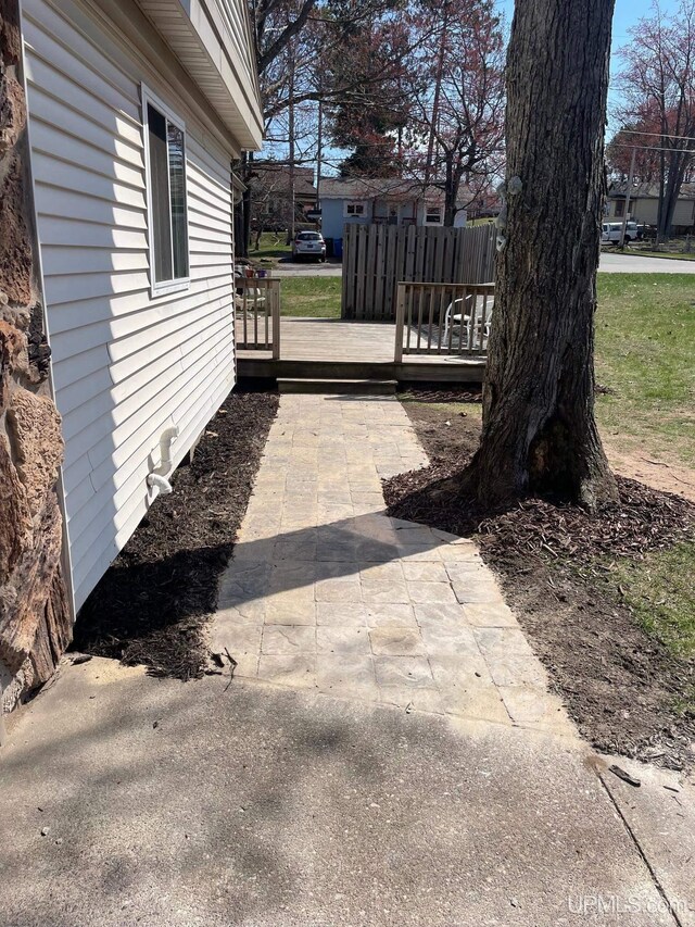 view of patio / terrace with a deck