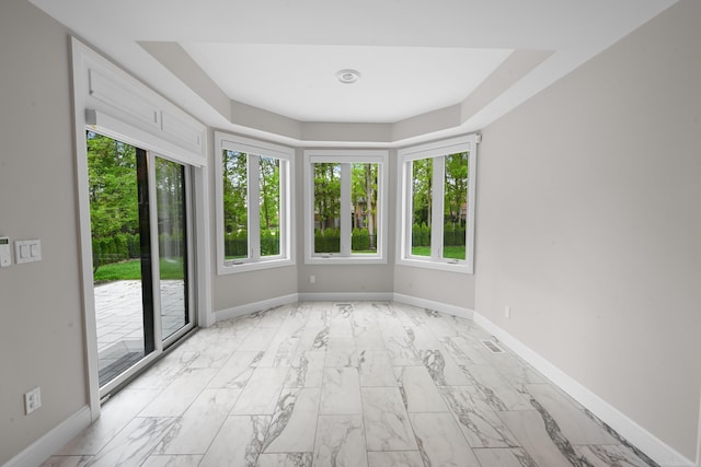 835 Crestwood Ln, Rochester Hills, MI 48309 - unfurnished room featuring healthy amount of natural light and light marble finish flooring