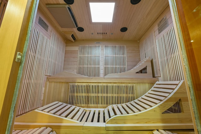 835 Crestwood Ln, Rochester Hills, MI 48309 - relaxing sauna / steam room featuring wood walls and wood ceiling
