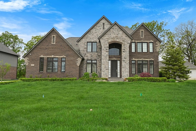 835 Crestwood Ln, Rochester Hills, MI 48309 - view of front facade featuring brick siding and a front yard