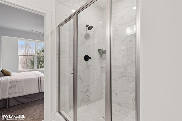 40699 Azalea Ln, Clinton Township, MI 48036 - ensuite bathroom featuring a marble finish shower