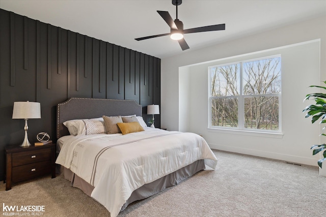 40699 Azalea Ln, Clinton Township, MI 48036 - bedroom featuring carpet floors, baseboards, and a ceiling fan
