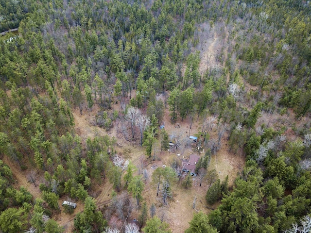 4440 W Cherry Creek Rd, Lewiston, MI 49756 - aerial overview of property's location featuring a heavily wooded area