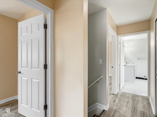 23740 Glenbrook St, Saint Clair Shores, MI 48082 - hall with wood finished floors and baseboards