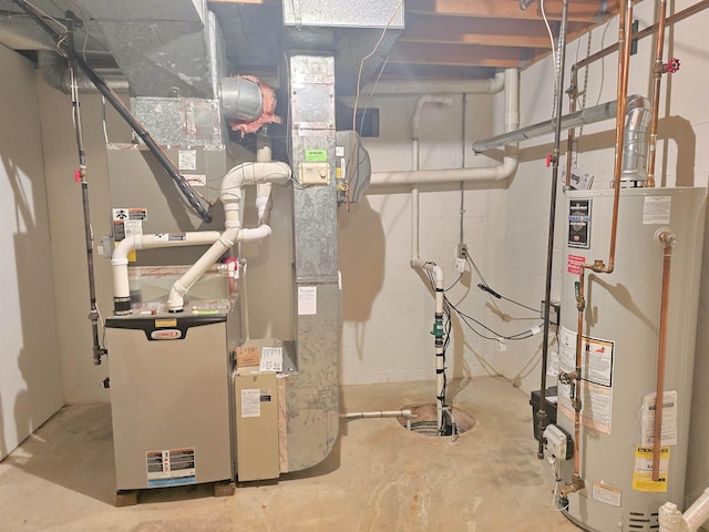 2707 Inverness Dr, Bay City, MI 48706 - utility room with gas water heater and heating unit