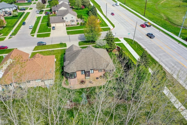 aerial perspective of suburban area