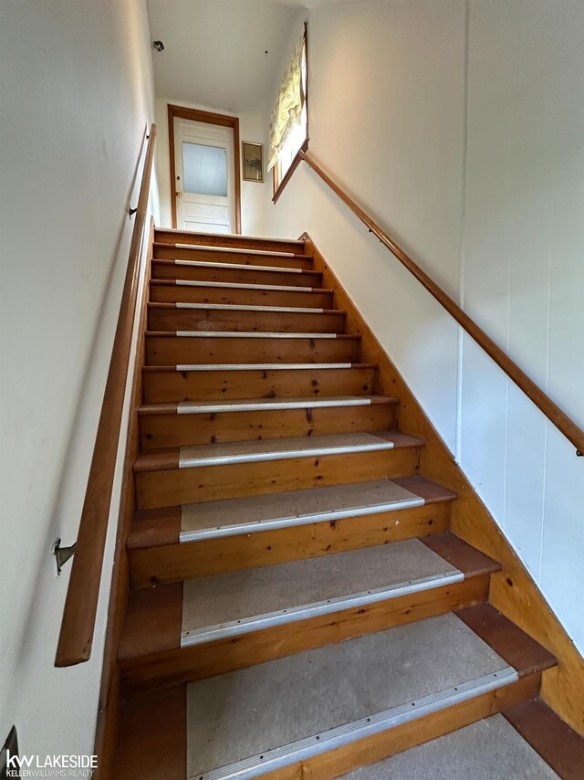 view of stairway