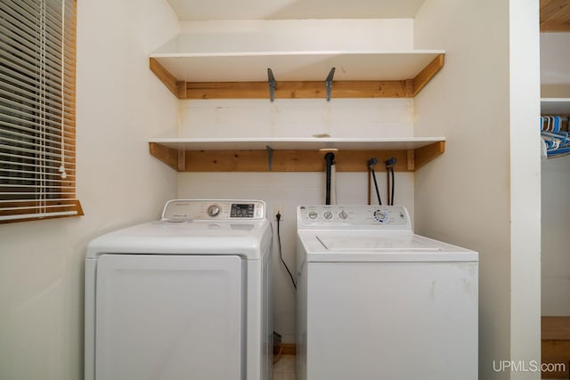 25358 Branch Rd, Michigamme, MI 49861 - clothes washing area with independent washer and dryer