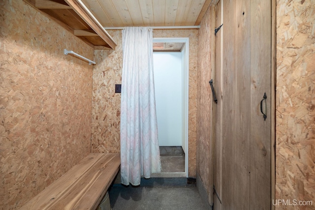 25358 Branch Rd, Michigamme, MI 49861 - bathroom featuring wooden ceiling