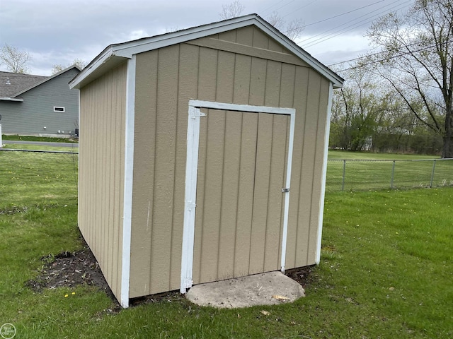 view of shed