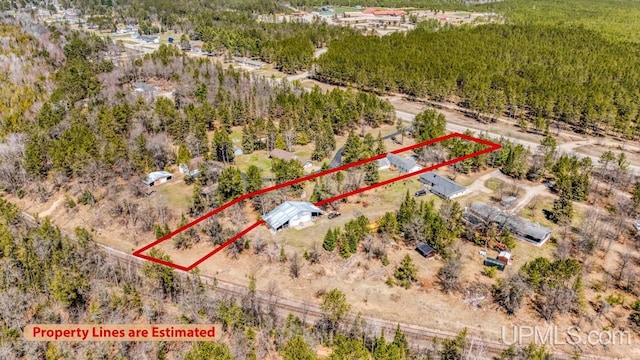 view of rural area featuring property parcel outlined