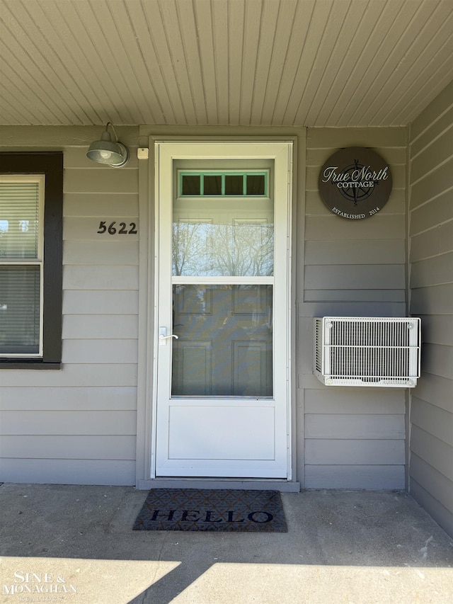 property entrance with a porch