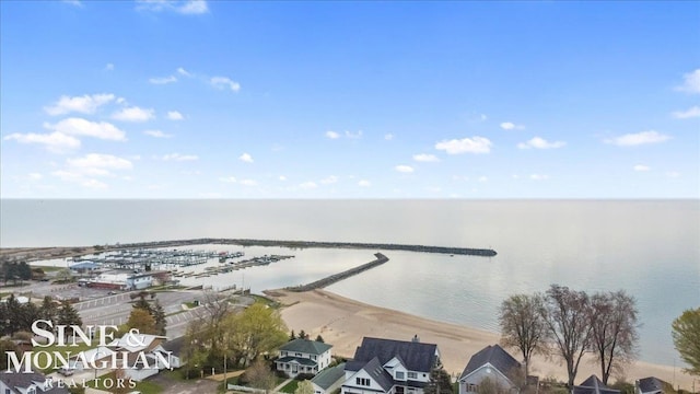 drone / aerial view of a nearby body of water