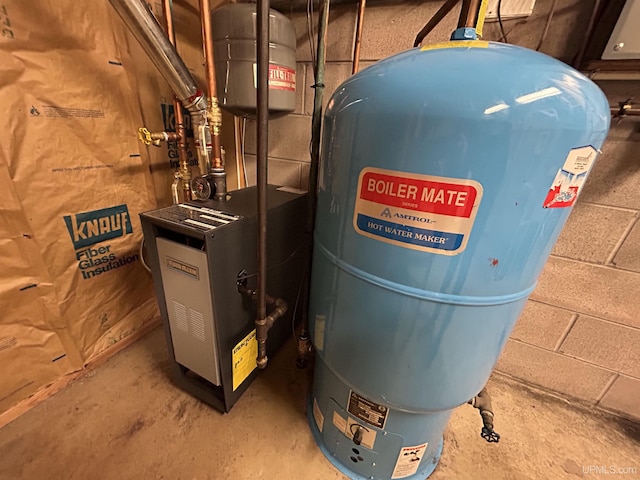 3260 Herron Dr, Gwinn, MI 49841 - utility room featuring a heating unit