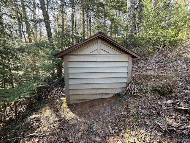 3260 Herron Dr, Gwinn, MI 49841 - view of shed with a view of trees