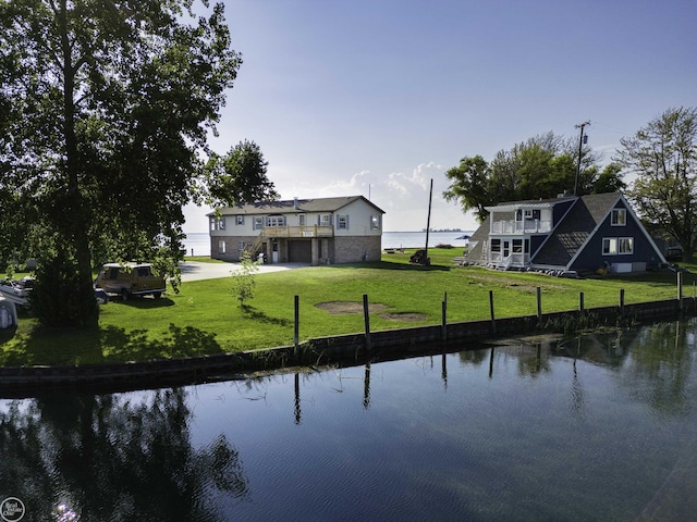 water view with stairs