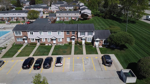 aerial perspective of suburban area