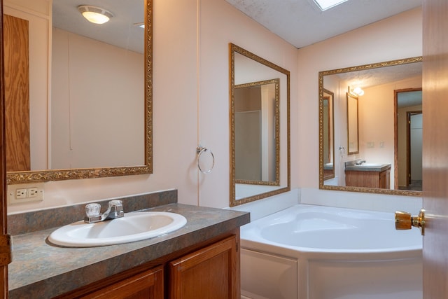 1448 W Sian Dr, Sanford, MI 48657 - bathroom with vanity and a bath