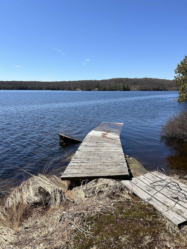25393 Campsite Dr, Michigamme, MI 49861 - dock featuring a water view