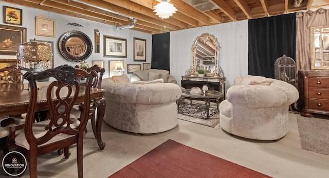 505 N Main St, Yale, MI 48097 - sitting room with finished concrete flooring