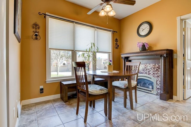 212 S 1st Ave, Escanaba, MI 49829 - dining room with ceiling fan and baseboards