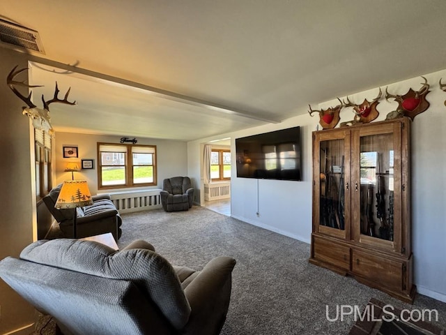 437 N Main St, Lanse, MI 49946 - living area with carpet flooring and baseboards