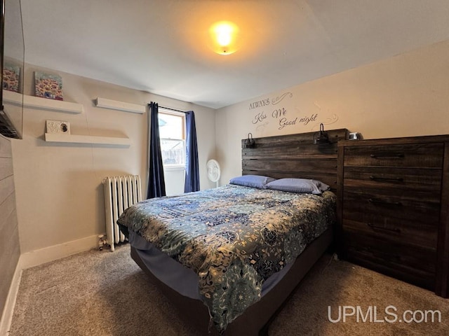 437 N Main St, Lanse, MI 49946 - carpeted bedroom featuring radiator heating unit and baseboards