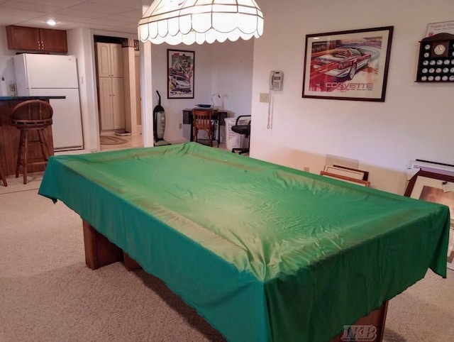 1726 Berkshire Dr, Gladwin, MI 48624 - recreation room featuring light colored carpet, pool table, and a dry bar