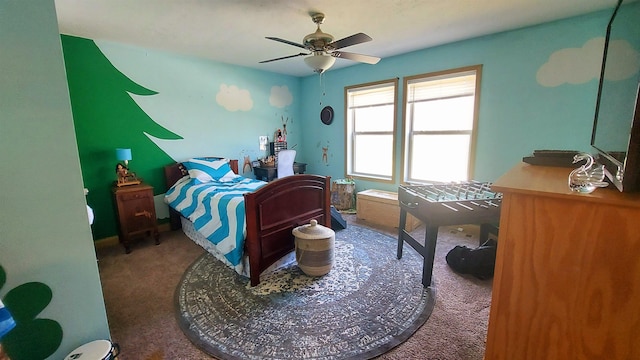 3787 Shepherd Rd, Midland, MI 48880 - bedroom with carpet flooring and ceiling fan