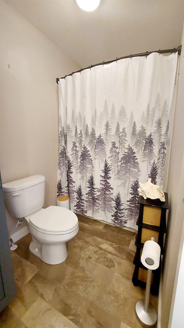 3787 Shepherd Rd, Midland, MI 48880 - full bathroom with toilet and a shower with shower curtain